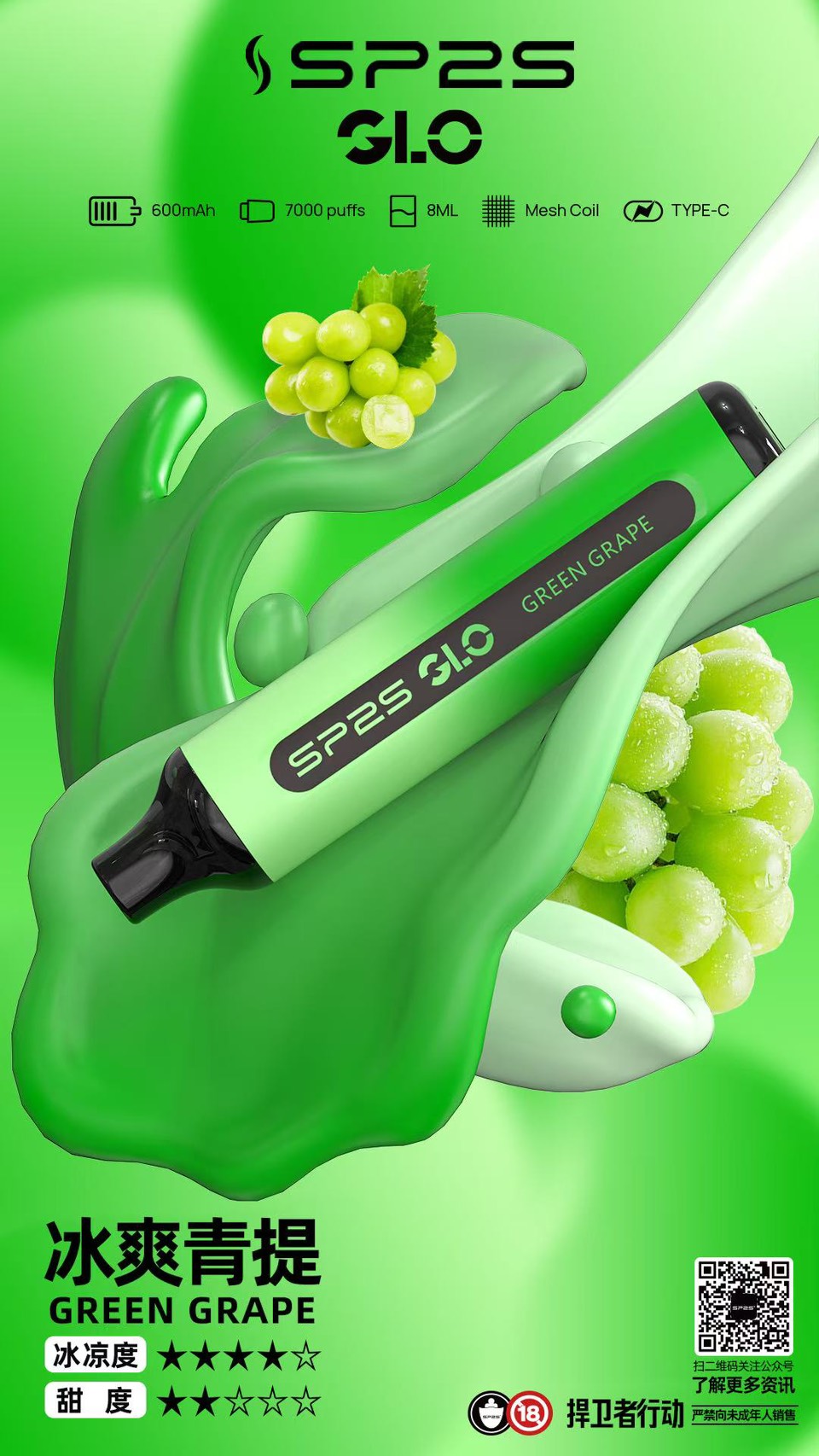 SP2S思博瑞拋棄式電子菸7000口:圖片 3